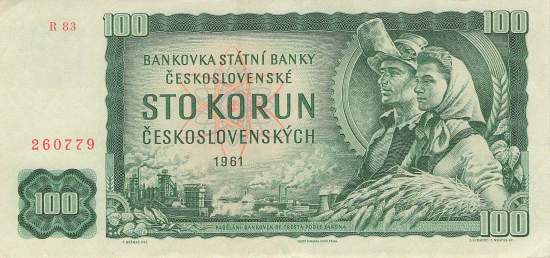 100 Korun p.91f 1961 XF